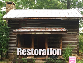 Historic Log Cabin Restoration  Pinehurst, North Carolina
